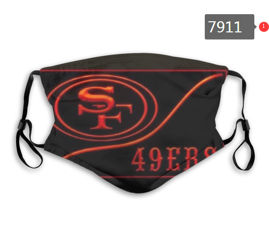 NFL 2020 San Francisco 49ers #5 Dust mask with filter->nfl dust mask->Sports Accessory